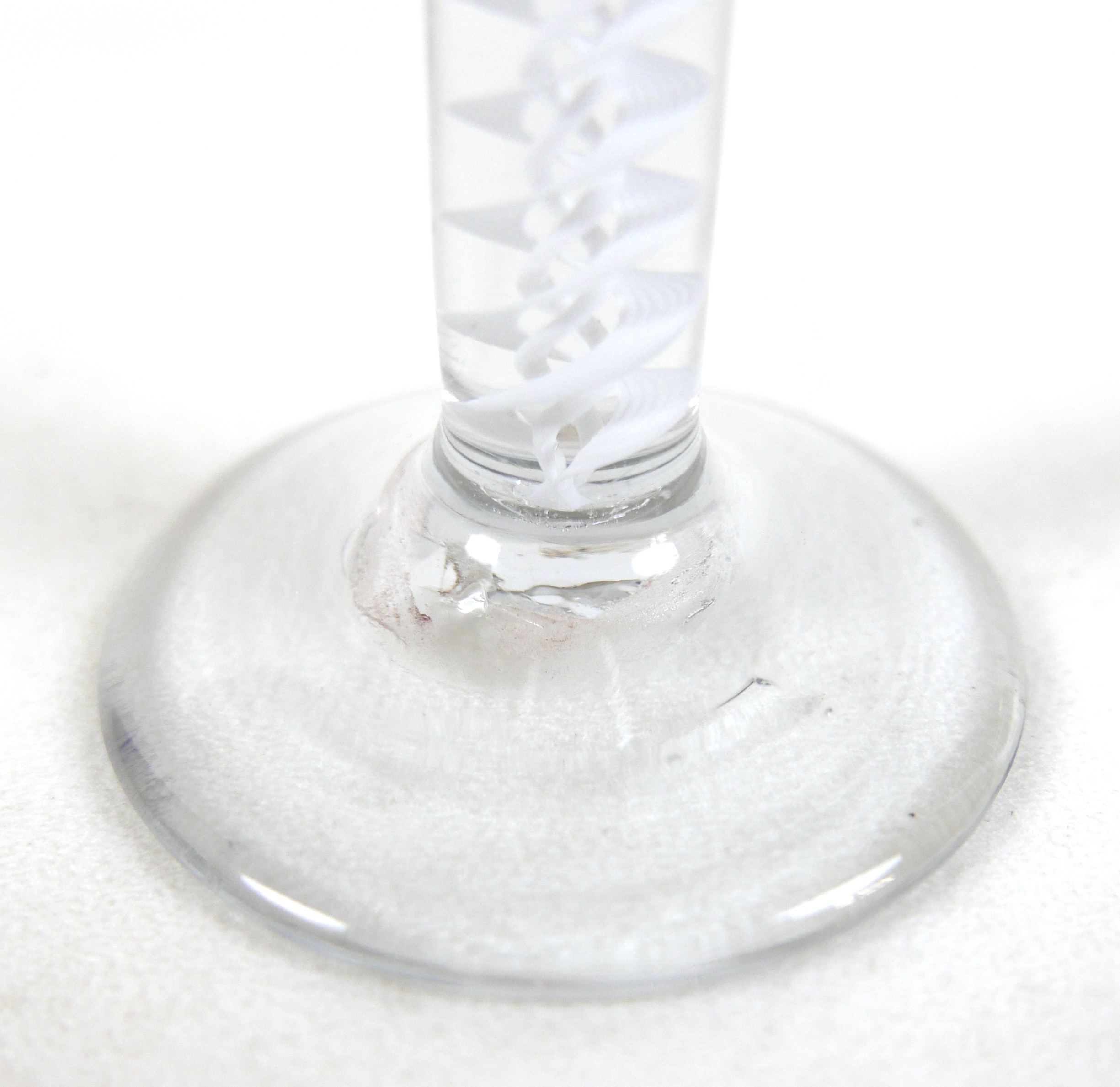 An 18th century air twist cordial glass 14.5cm In good condition. - Image 6 of 9