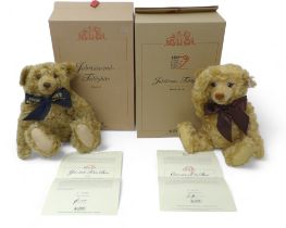 Two Steiff teddy bears, Centenary Teddy Bear, blond mohair, posable five jointed bear standing