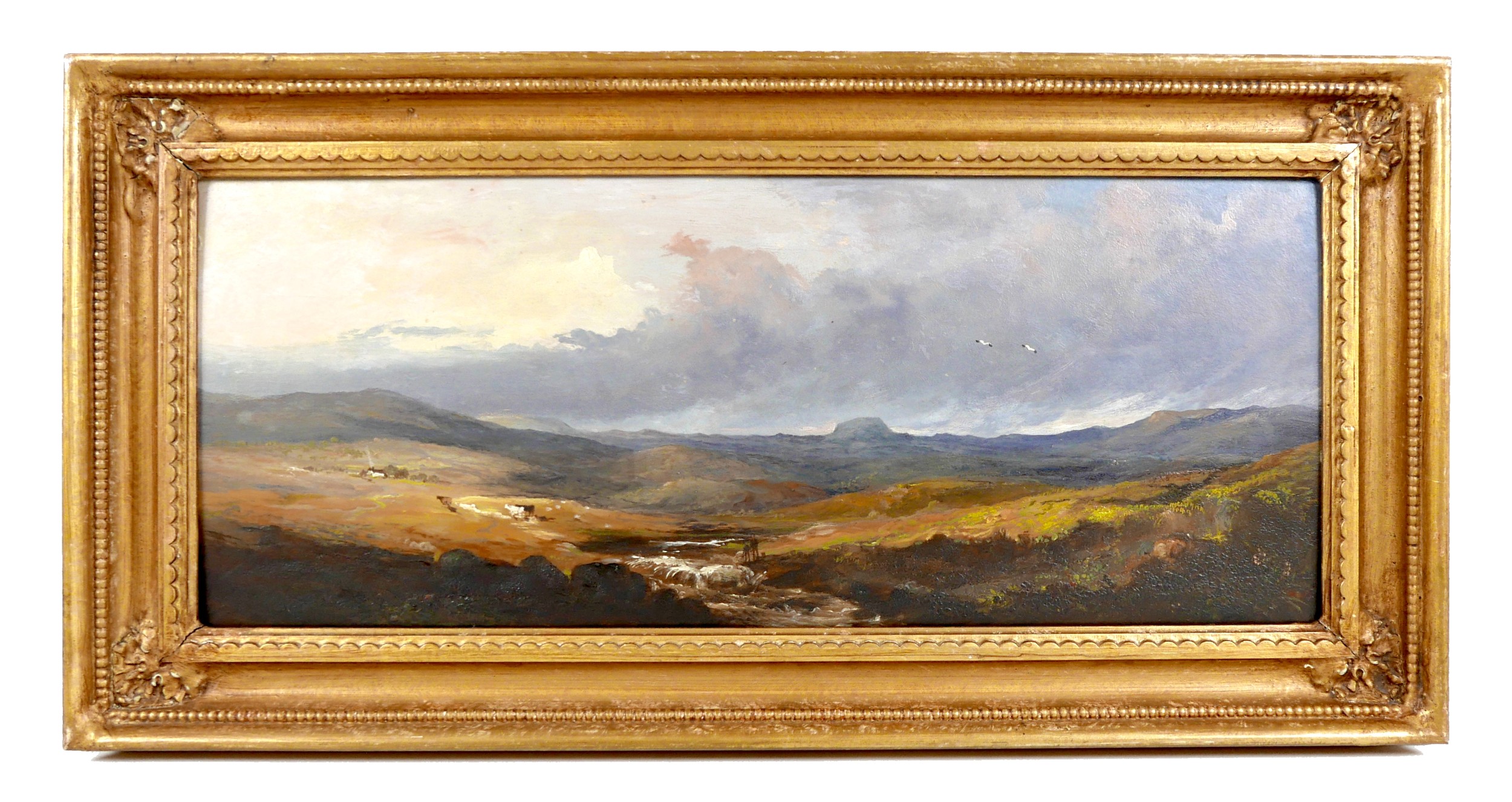 James Ferguson (British, 19th century): ‘At Baldersdale, Yorkshire’, dated 1848, oil on board, 19. - Image 2 of 14