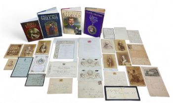 A large collection of letters, invitations, photographs comprising a letter from John Everett