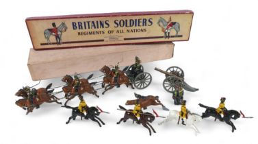 Britains Soldiers Skinner's Horse (one missing) boxed and an unboxed,Britains set 39, Royal Horse