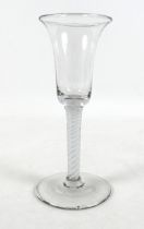 An 18th century air twist cordial glass 16cm In good condition.