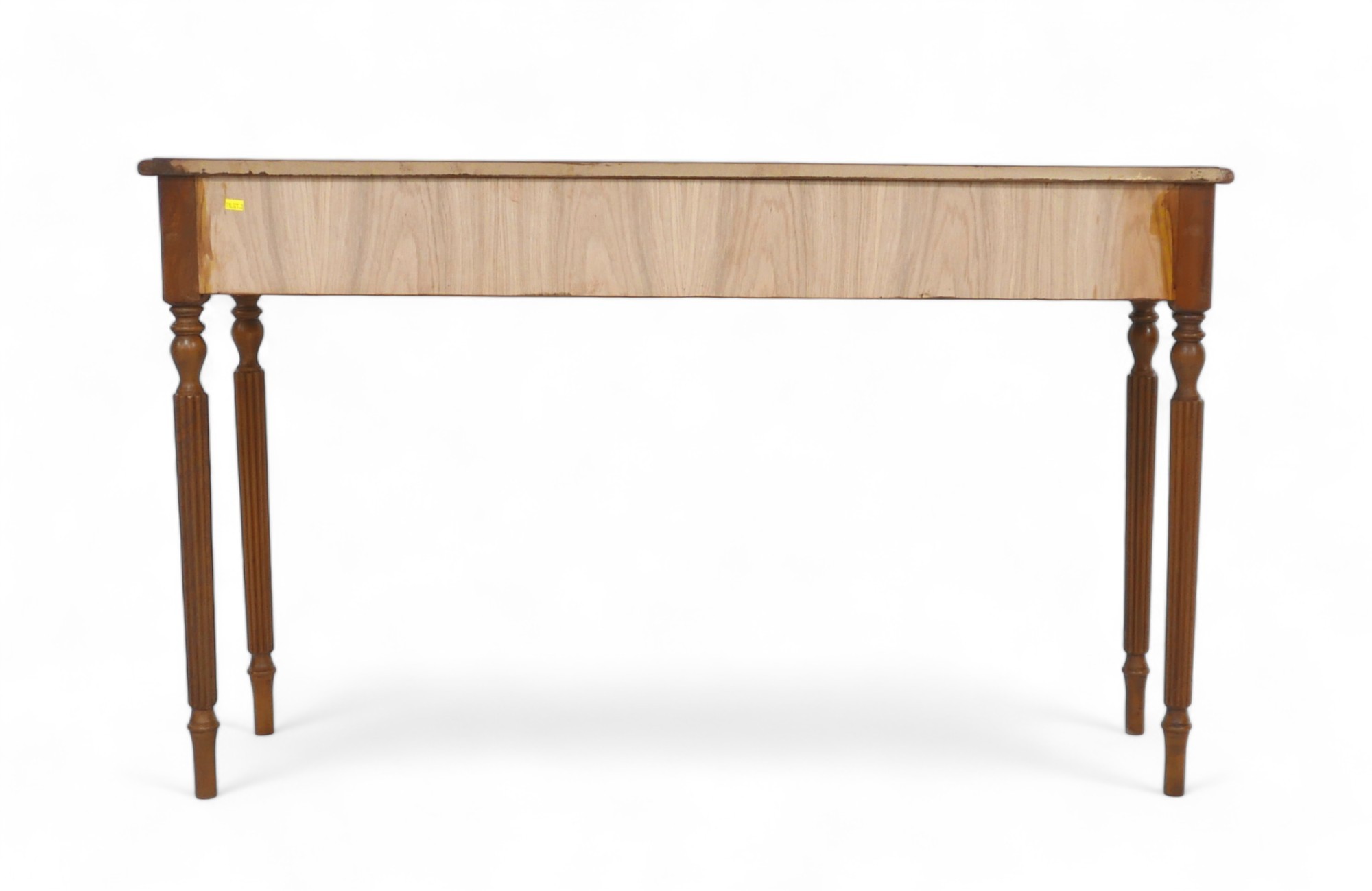 A new burr oak four drawer side/hall table, 126cm by 32cm by 77cm. Made by a cabinet maker to a high - Image 9 of 9