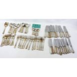 A collection of Arthur Price of silver plated cutlery, with twelve butter knives, twelve table