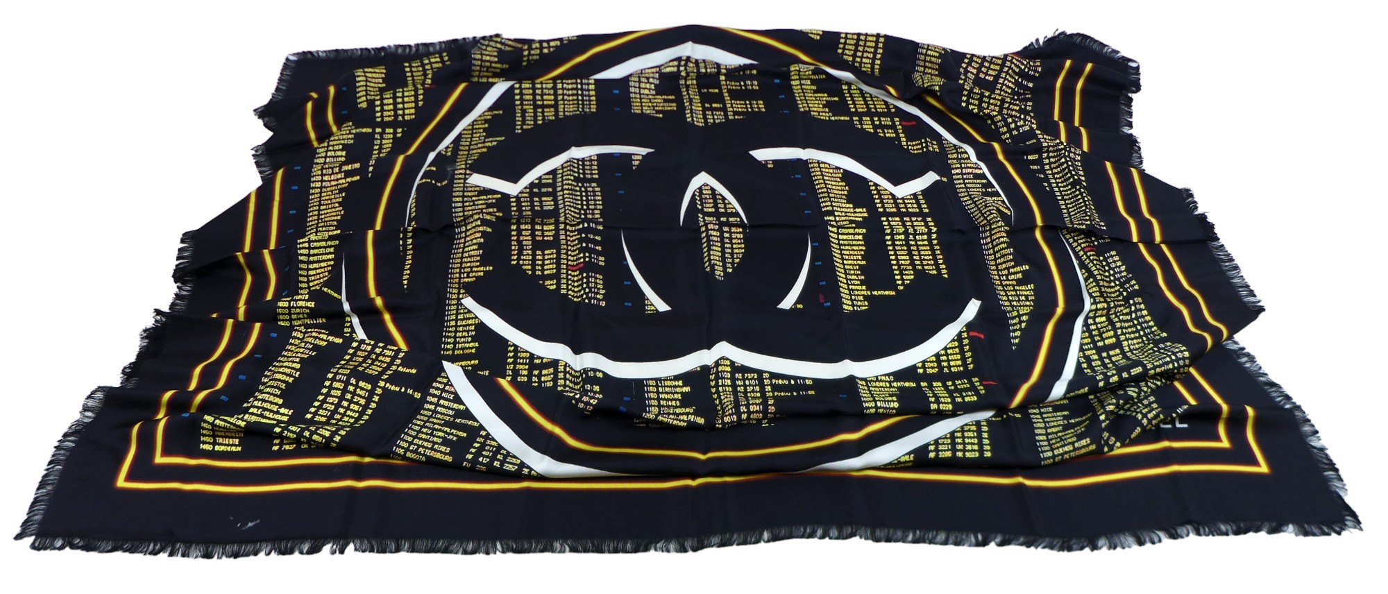 A collection of six vintage scarves, including a silk Chanel scarf 132 by 132cm, Christian Dior - Image 7 of 17