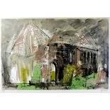 John Piper (British, 1903-1992): 'Whithorn Priory, 1975', limited edition signed screenprint in