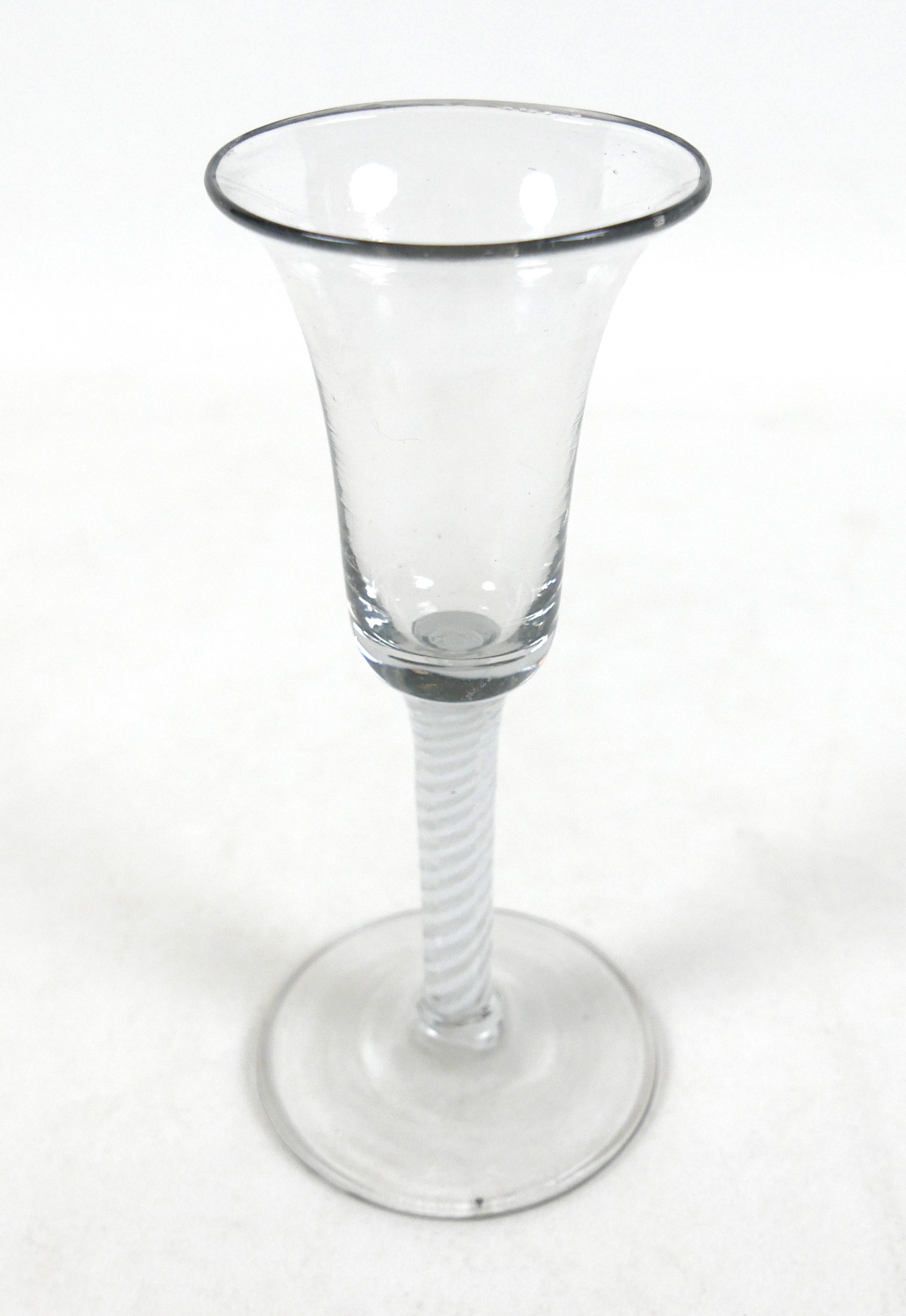 An 18th century air twist cordial glass 16cm In good condition. - Image 3 of 9