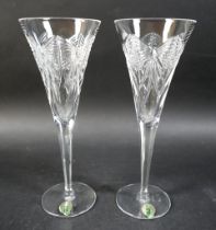 Waterford Crystal a pair of Millennium collection toasting flutes, boxed.