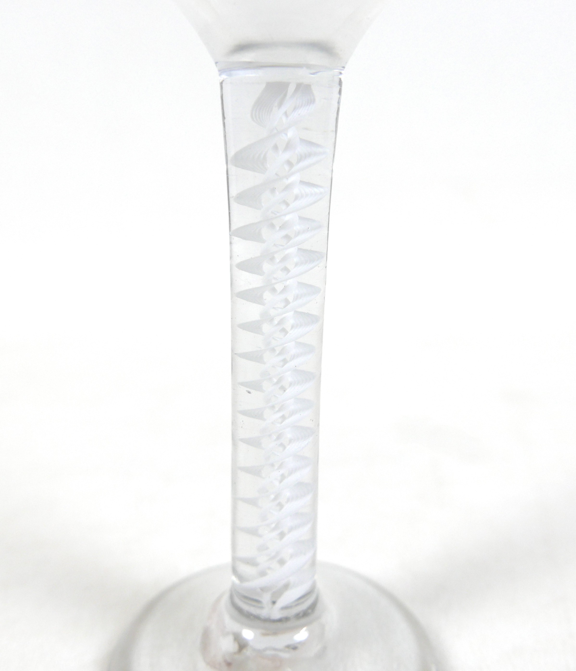 An 18th century air twist cordial glass 14.5cm In good condition. - Image 3 of 9