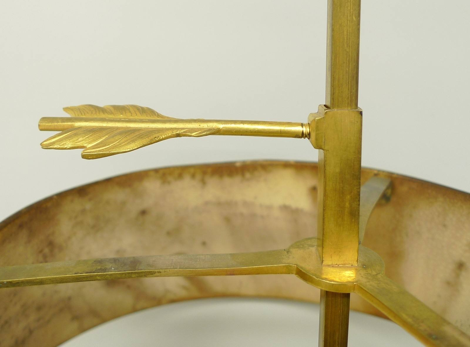 An early 20th century French ormolu bouillotte lamp, the three branches with rams head terminals - Image 17 of 22