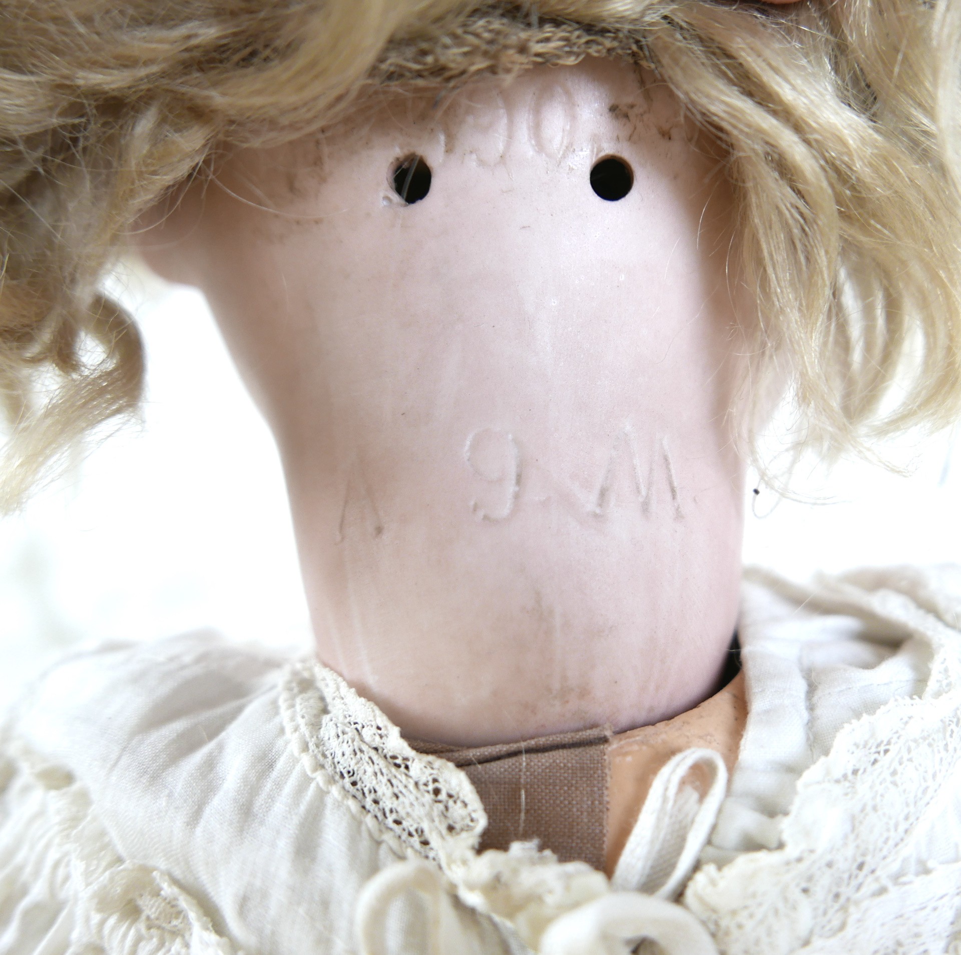 An Armand Marseille bisque porcelain headed doll with open mouth and sleepy eyes, 80cm tall. Some - Bild 10 aus 14