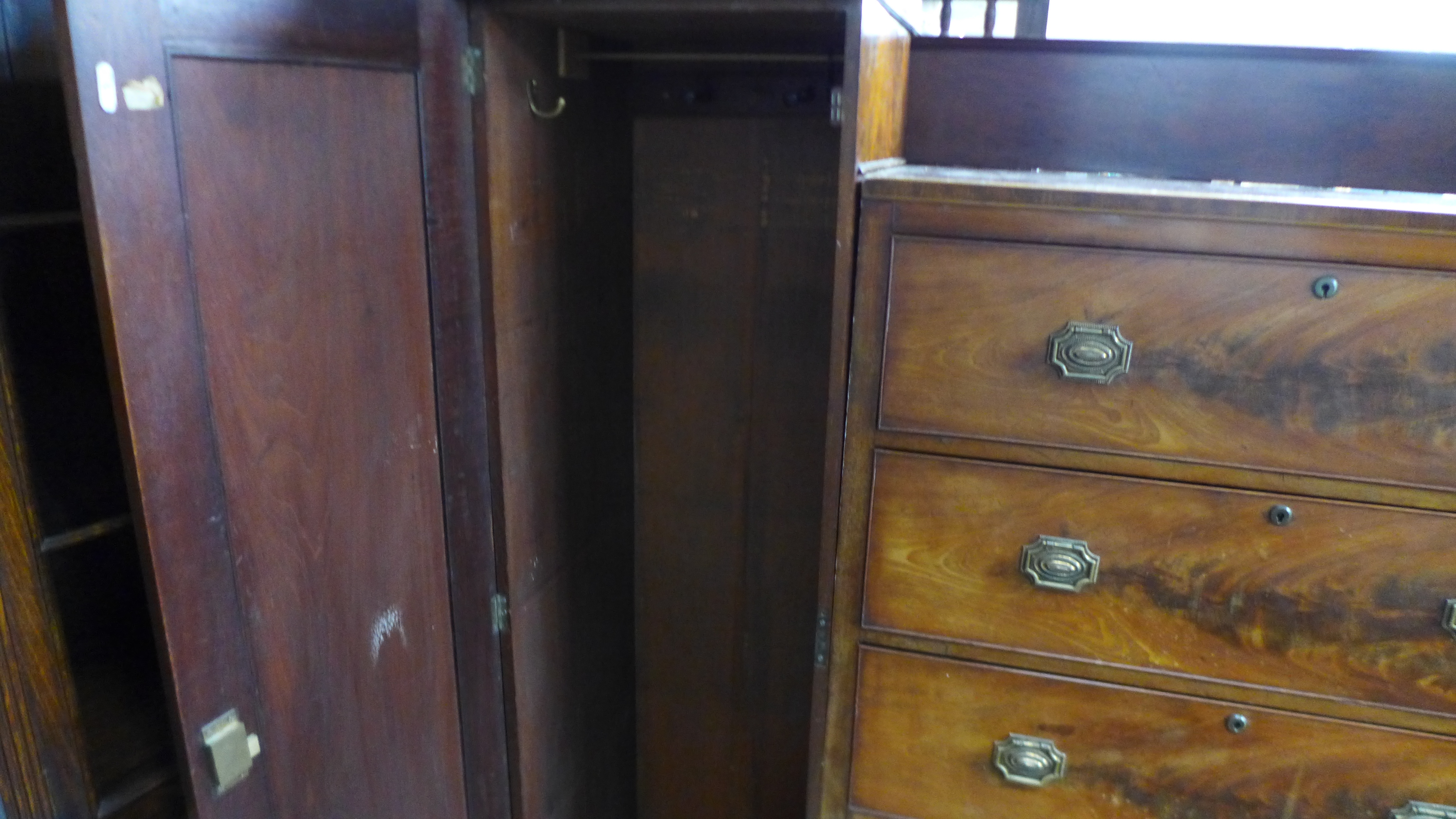 A Victorian mahogany compactum wardrobe - Image 4 of 6