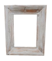 A shabby chic drift wood effect wall mirror, 82cm by 6cm by 102cm.