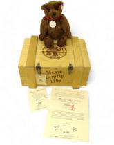 Steiff Teddy Bear (Bear 420351), reddish brown mohair, standing 28cm tall, made in memory of the