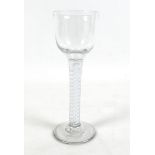 An 18th century air twist cordial glass 14.5cm In good condition.