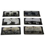 A set of stereoscopic WWI themed cards, comprising eleven Keystone View company cards, fourteen