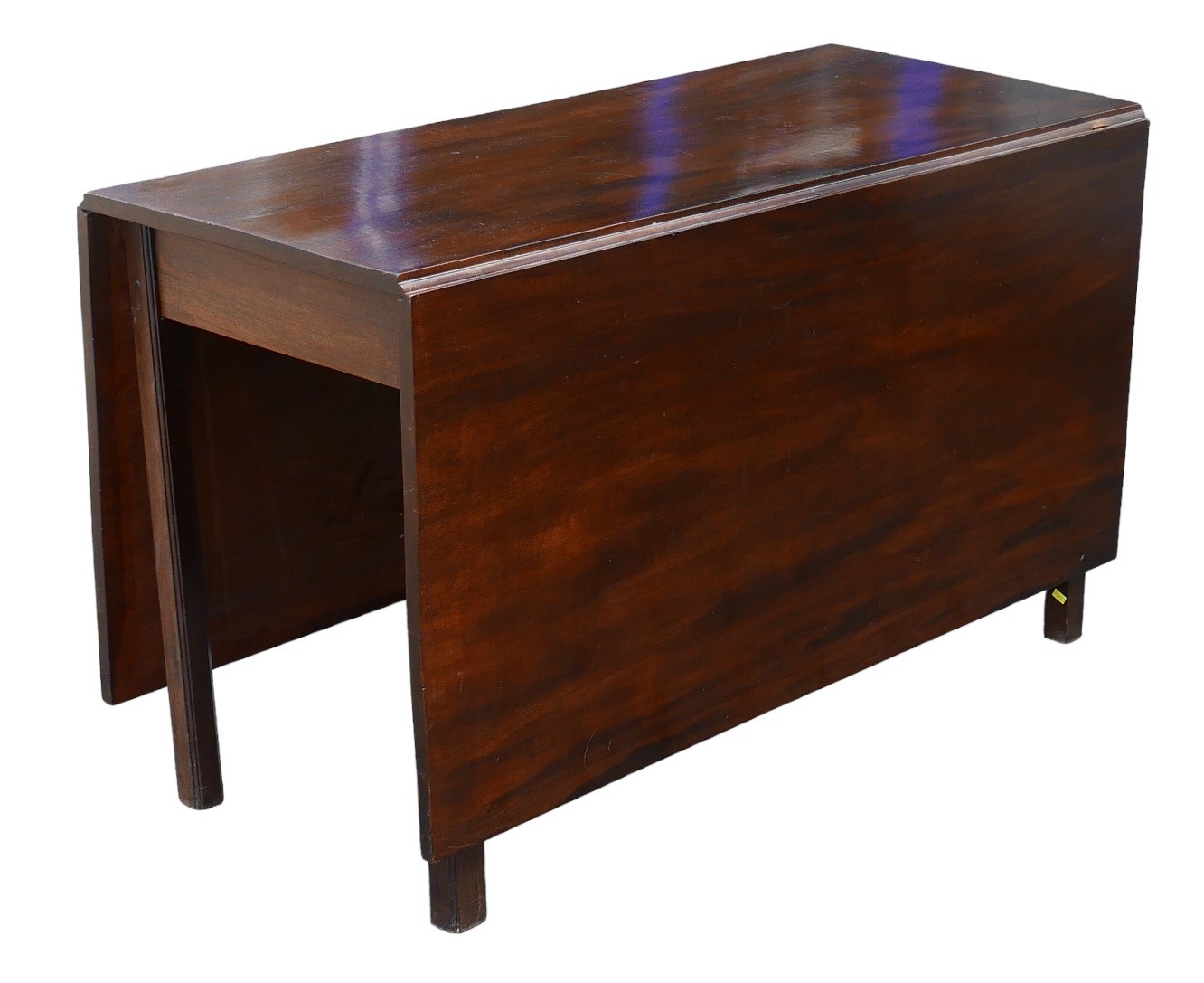 A 19th century mahogany drop leaf dining table, 121 by 54 (170 extended) by 71cm high, together with - Image 6 of 7