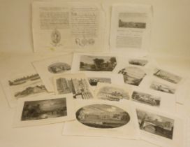 A large collection of 18th century copperplate and 19th century steel engravings, relating to the