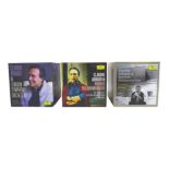 A group of three Claudio Abbado CD boxsets, including 'Claudio Abbado & Wiener Philharmoniker', 58