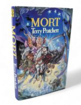 Terry Pratchett 1st edition signed hardback MORT inscribed "To Peter Regards Terry Pratchett Oct