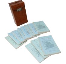 A Sifton Praed & Co. Ltd. leather cased set of Bartholomew's Road Maps for England and Wales, sheets