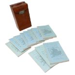 A Sifton Praed & Co. Ltd. leather cased set of Bartholomew's Road Maps for England and Wales, sheets