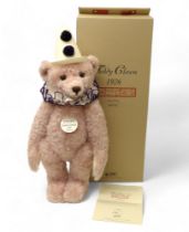 Steiff Teddy Clown 1926, pink mohair clown teddy bear, posable five jointed bear standing 70cm tall,