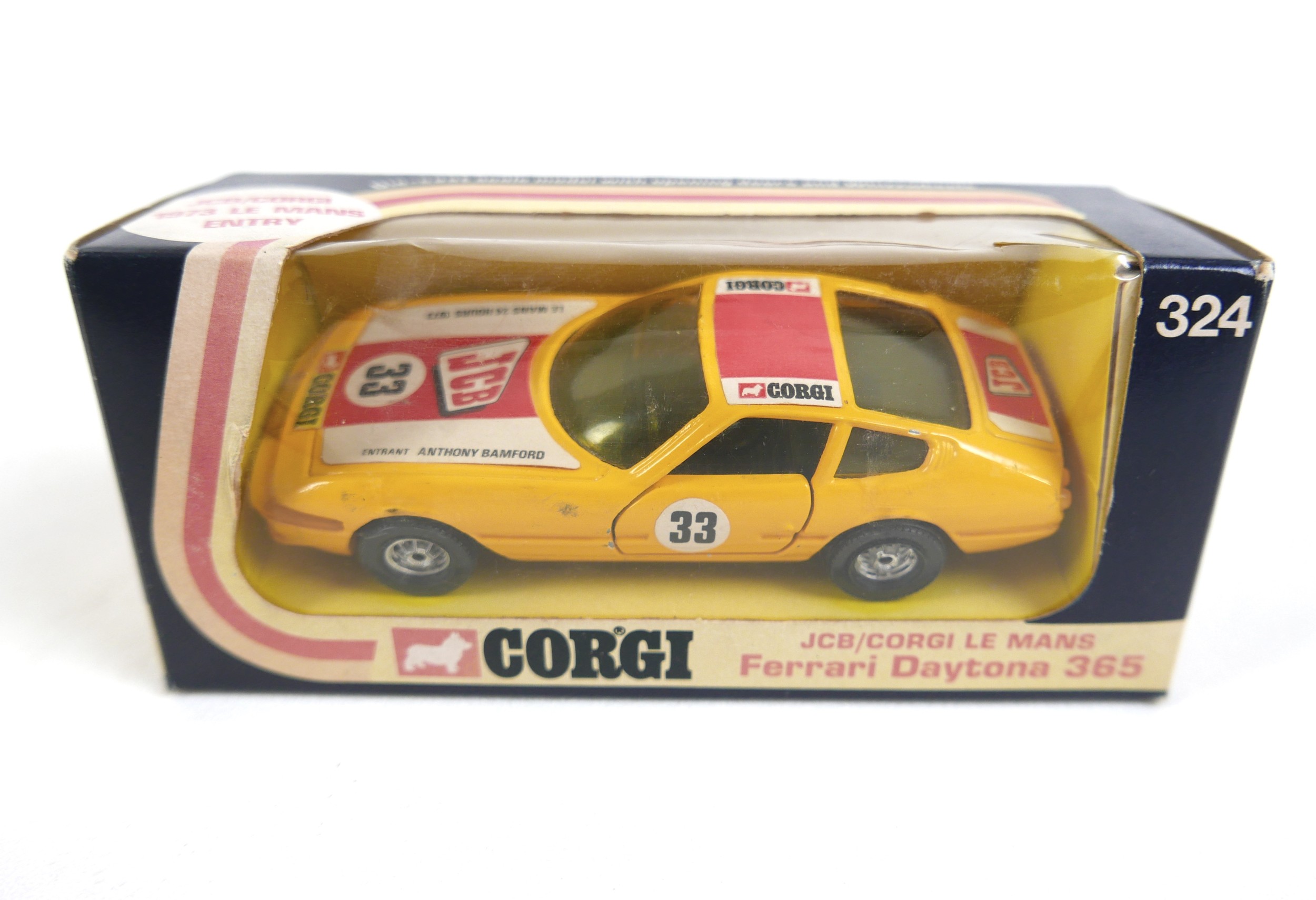 A boxed Corgi Le Mans Ferrari Daytona 365 car, two Dinky racing cars, a Corgi racing car, a Mamod - Image 10 of 11