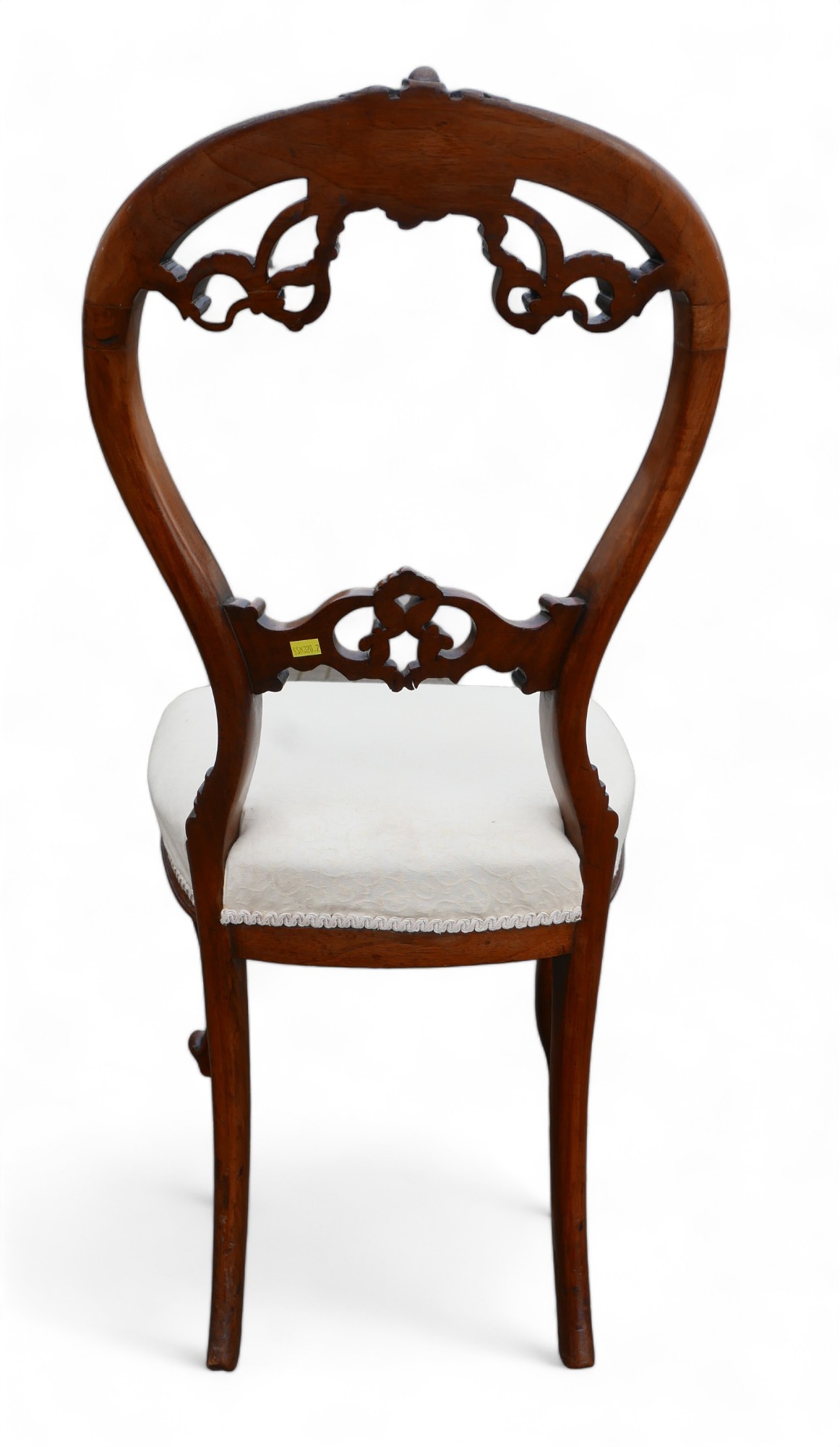 A set of six Victorian dining chairs, the balloon back and middle rail carved with foliage - Image 10 of 12