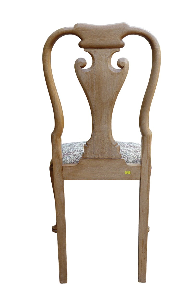 A set of four mid 20th century walnut veneered dining chairs, in Queen Anne style, with drop in - Image 7 of 12