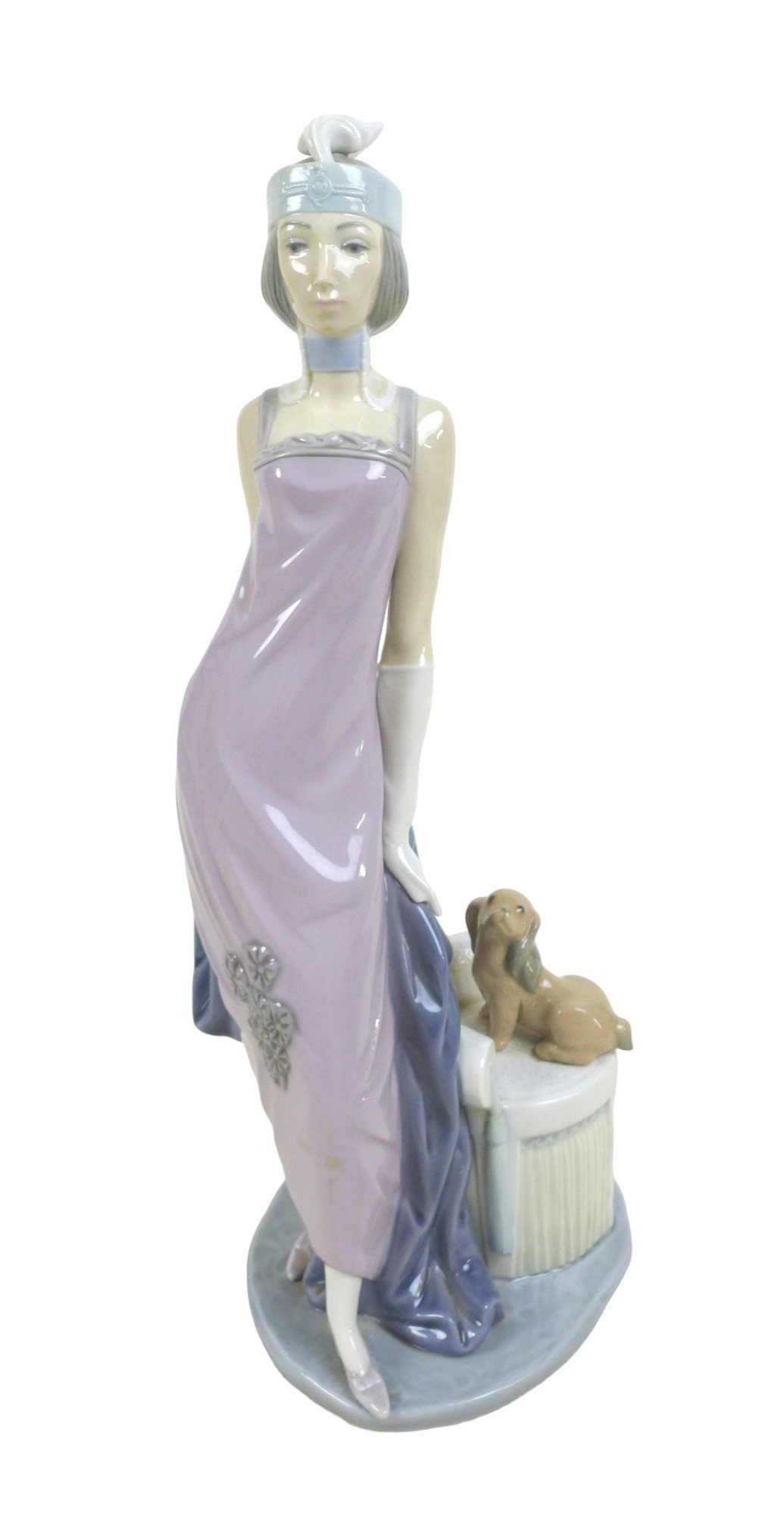 Three 1920s style Lladro lady figurines, comprising 'Lady Grand Casino', #5175, 34.5cm high; ' - Image 9 of 14