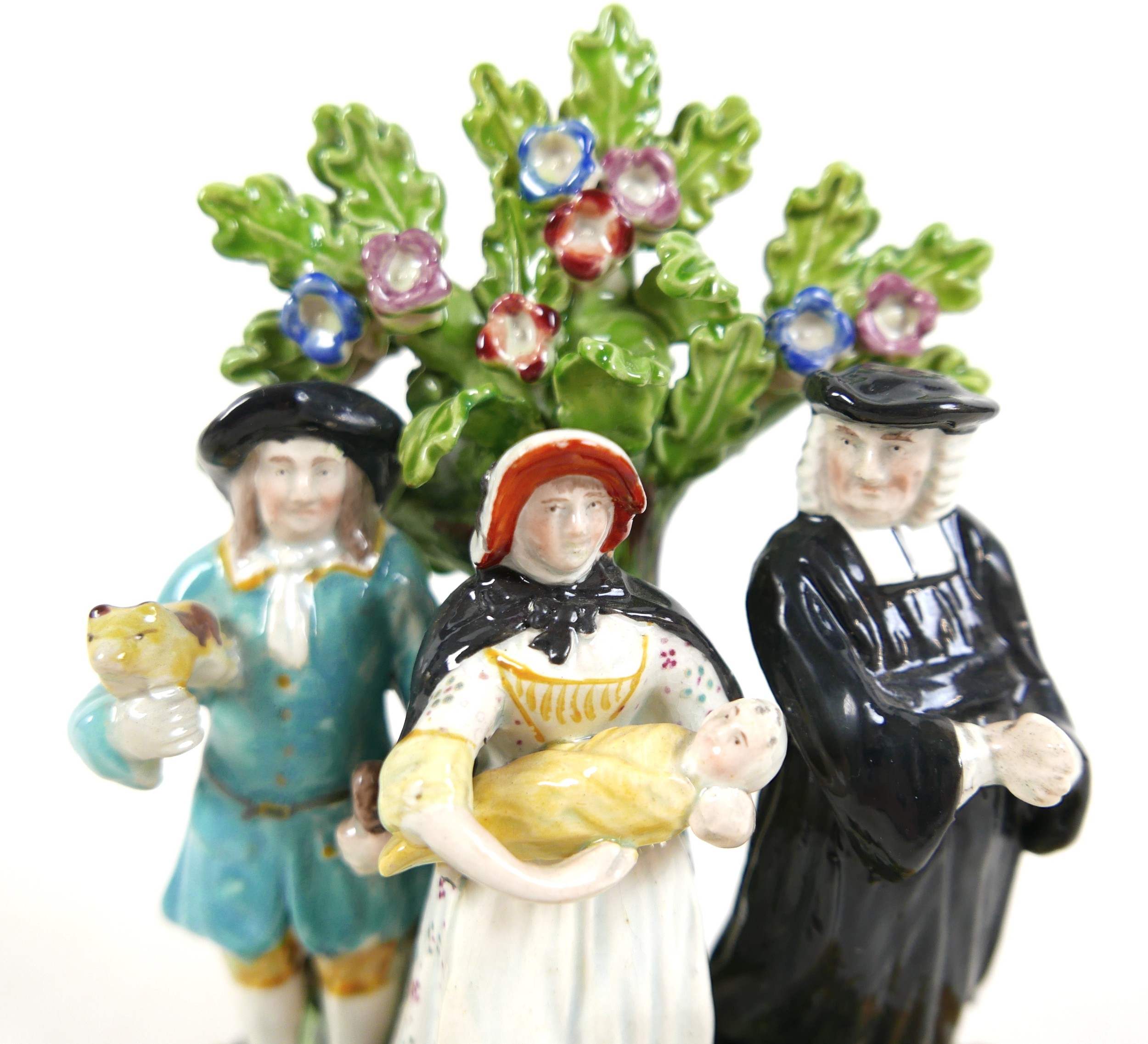 A group of Staffordshire ceramics, including 19th century Staffordshire pearlware figure group ' - Image 6 of 21