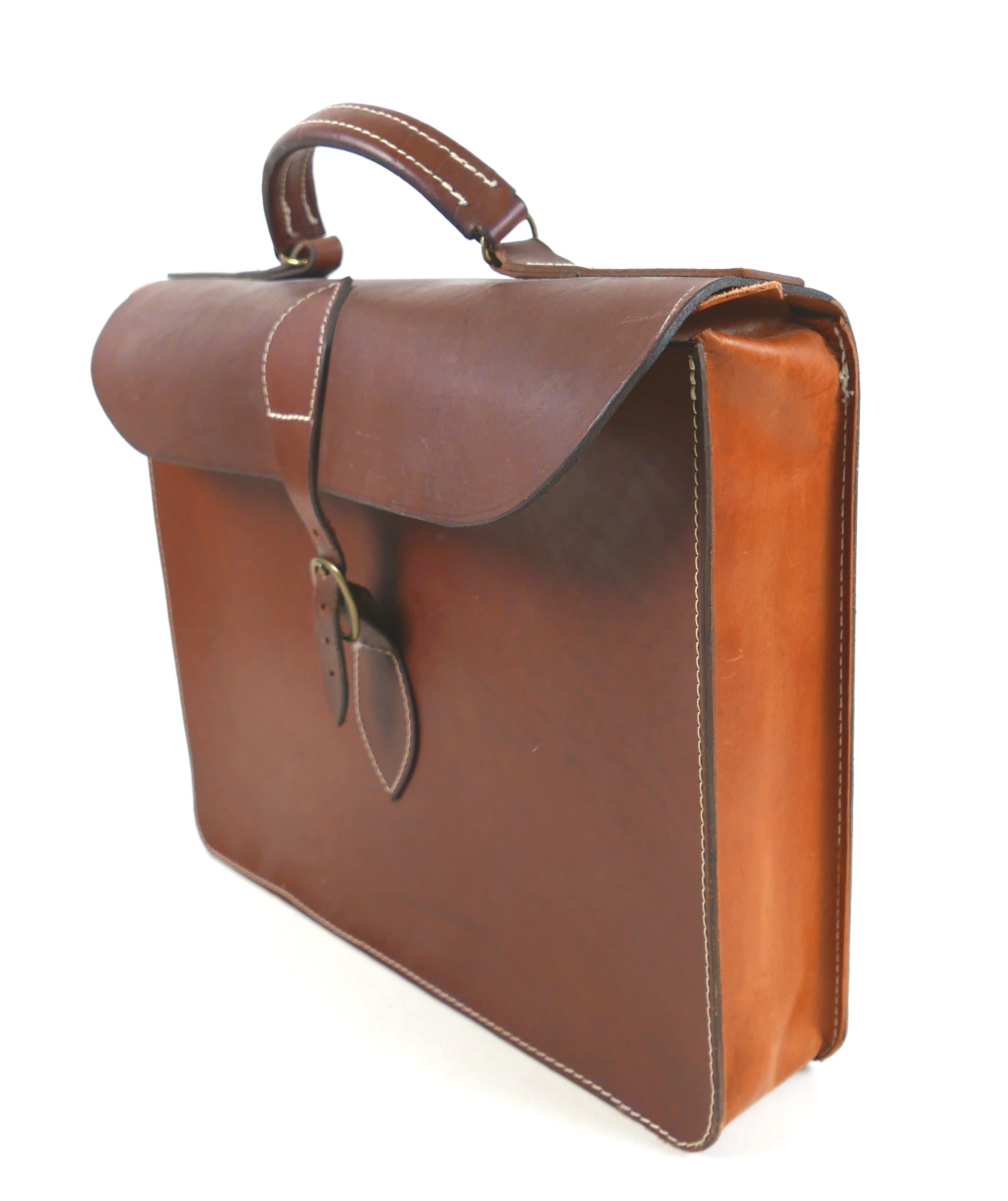 An unusual bespoke mahogany briefcase, silver mounted fittings, horn handle, oval plaque with - Image 16 of 16