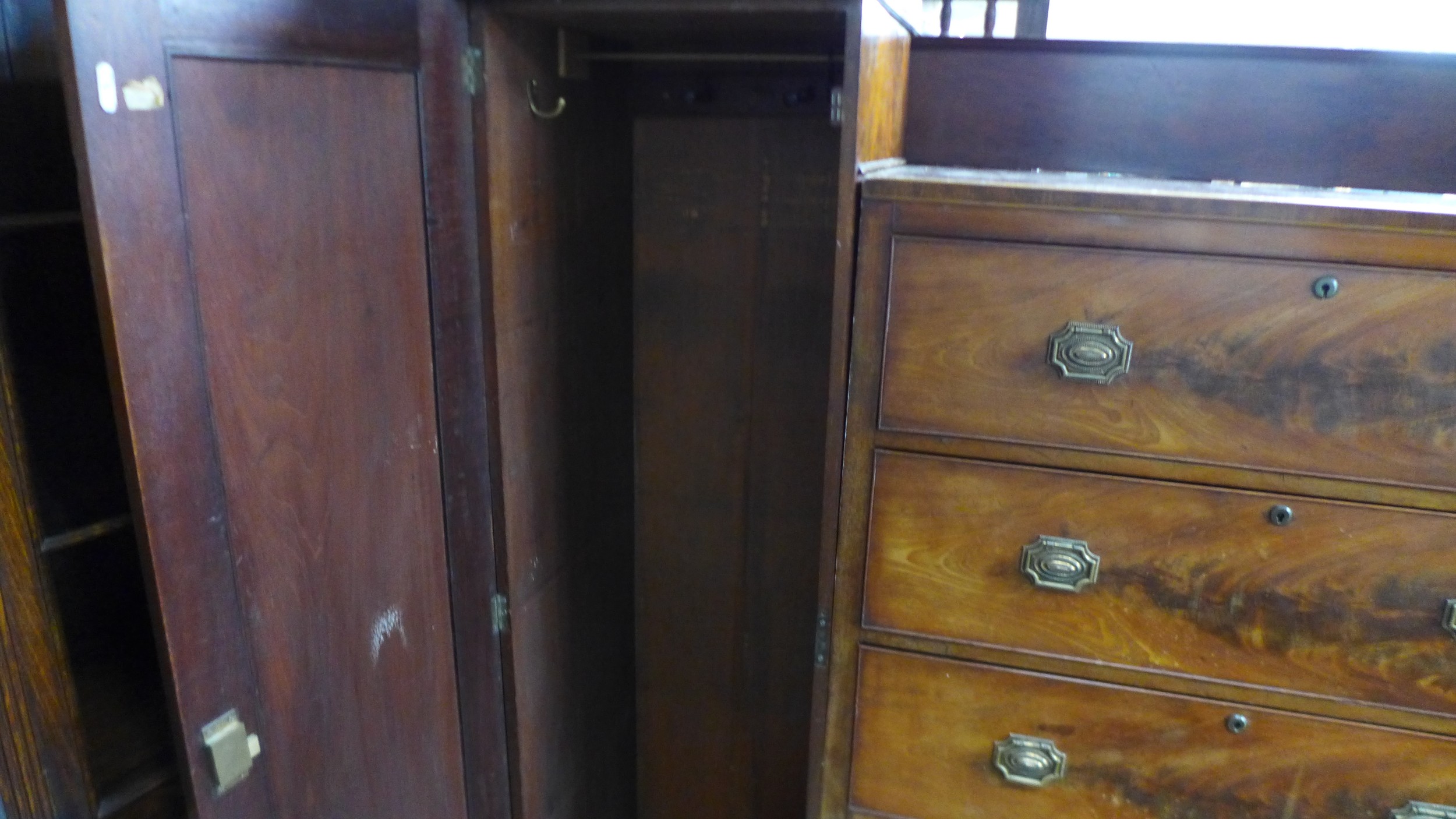 A Victorian mahogany compactum wardrobe - Image 6 of 6