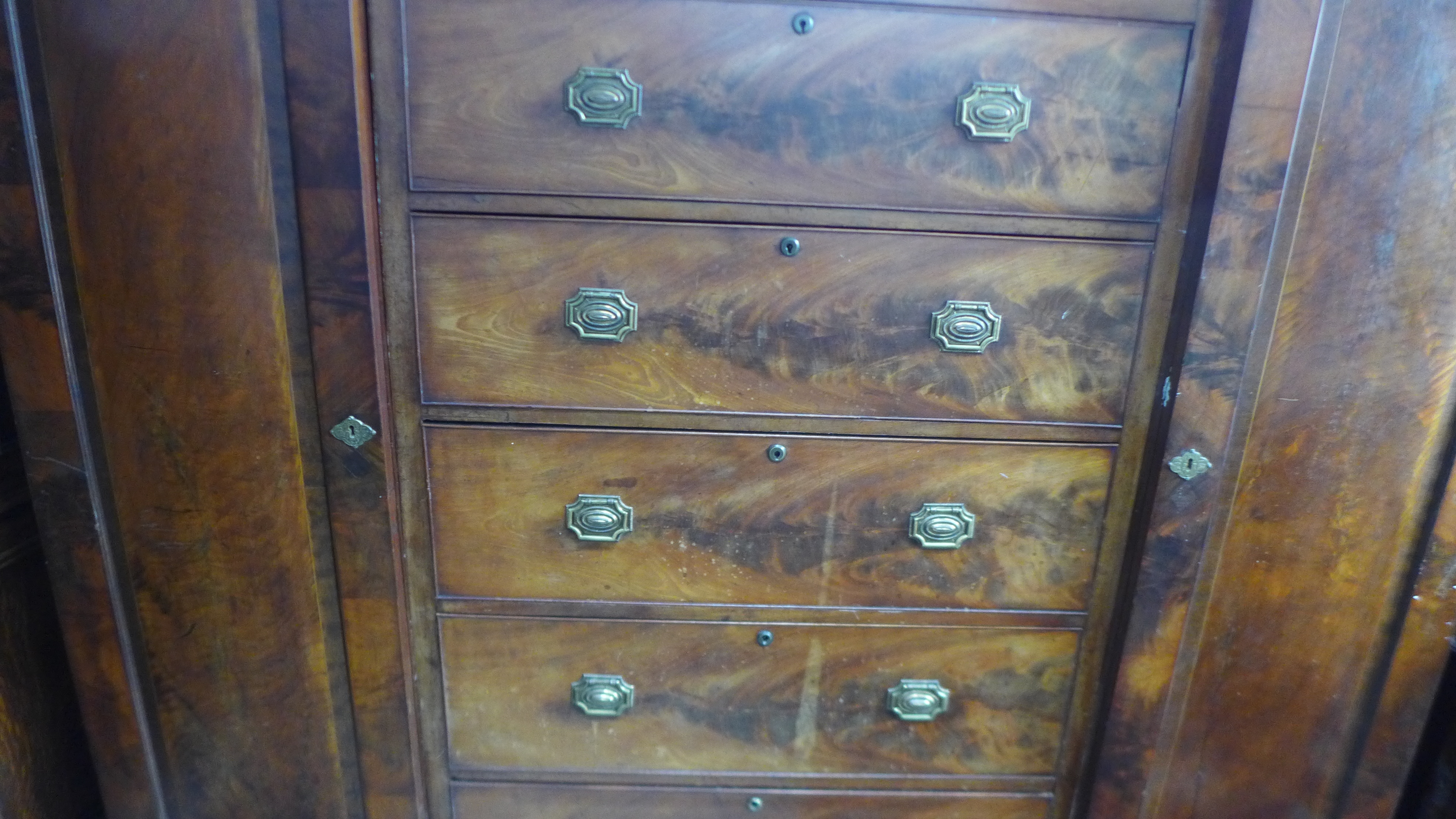 A Victorian mahogany compactum wardrobe - Image 3 of 6