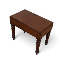 A Victorian mahogany commode, with white ceramic liner, 56 by 34 by 46cm high.