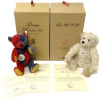 Two Steiff Club Edition collection teddy bears, comprising of Harlequin Teddy Bear 1925, replica