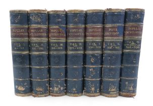 Seven volumes of the Popular encyclopedia A-Z black and Son