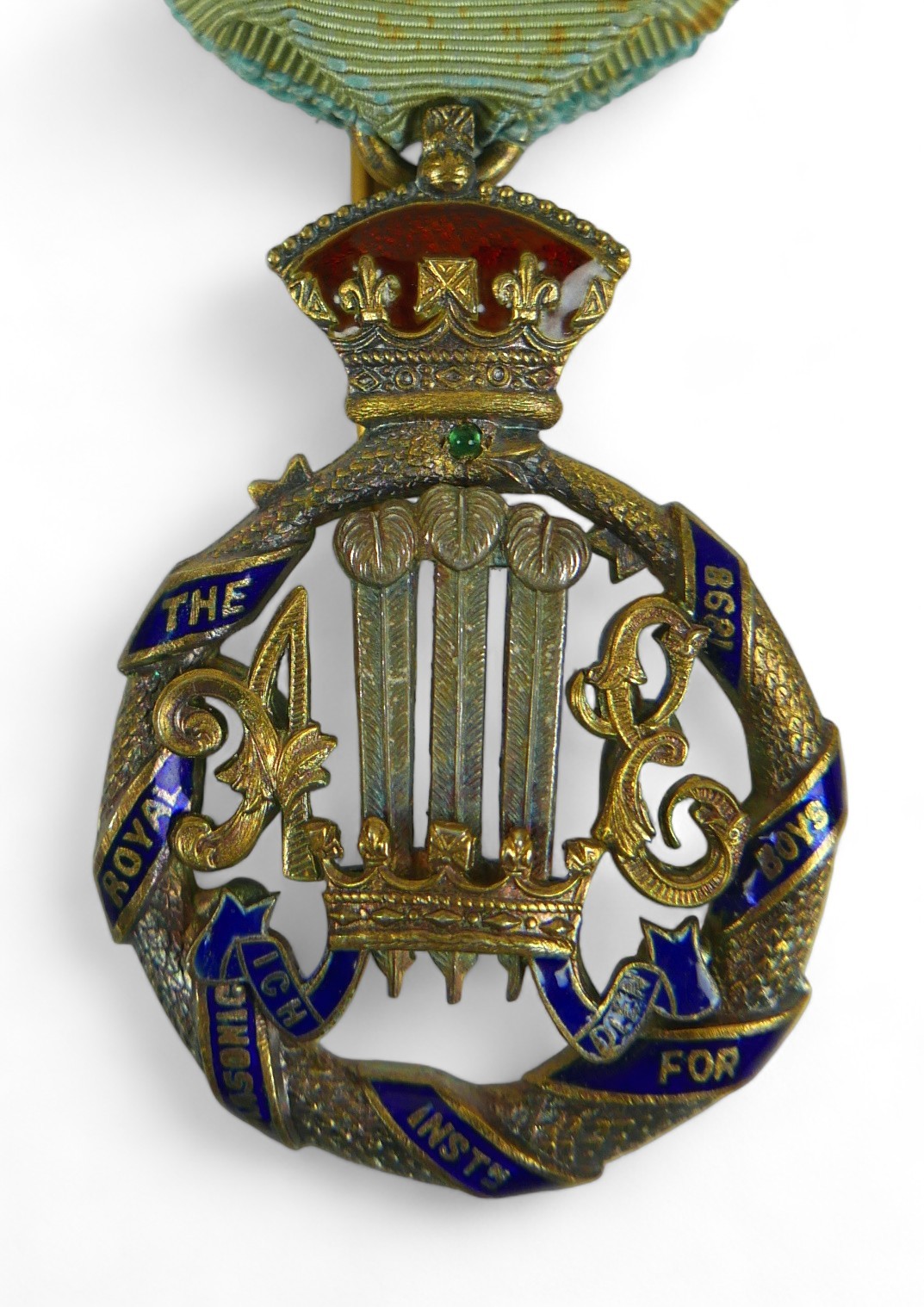 Royal Masonic Institution for Boys, 1892, a gilt-silver and enamel badge by Spencer, London, - Image 7 of 8