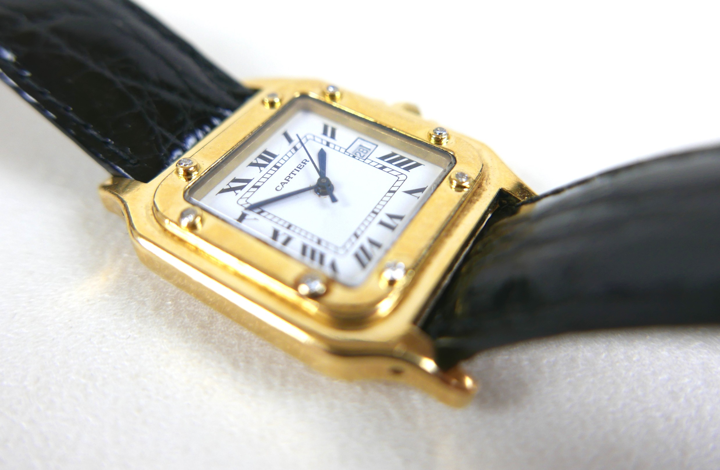 A Panthere de Cartier Automatique 18ct yellow gold and diamond set cased gentleman's wristwatch, - Image 6 of 14