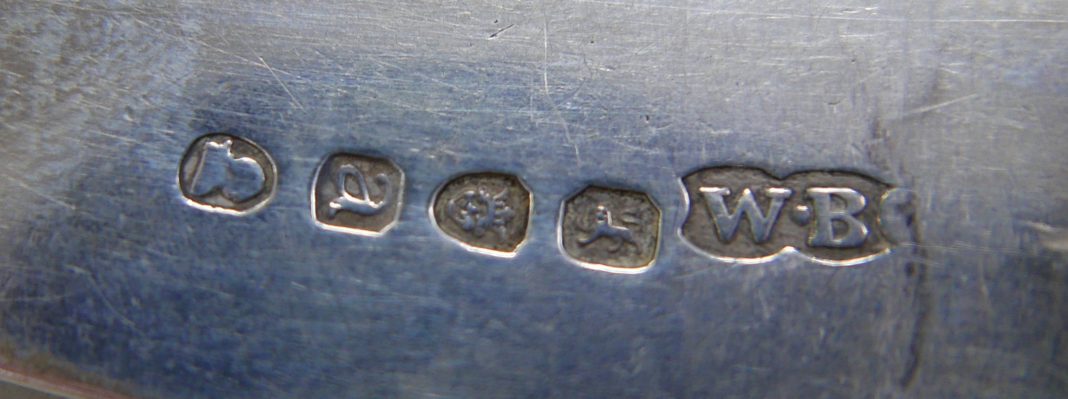 Three George III and later silver table spoons, comprising an old English pattern spoon, monogram to - Image 6 of 6