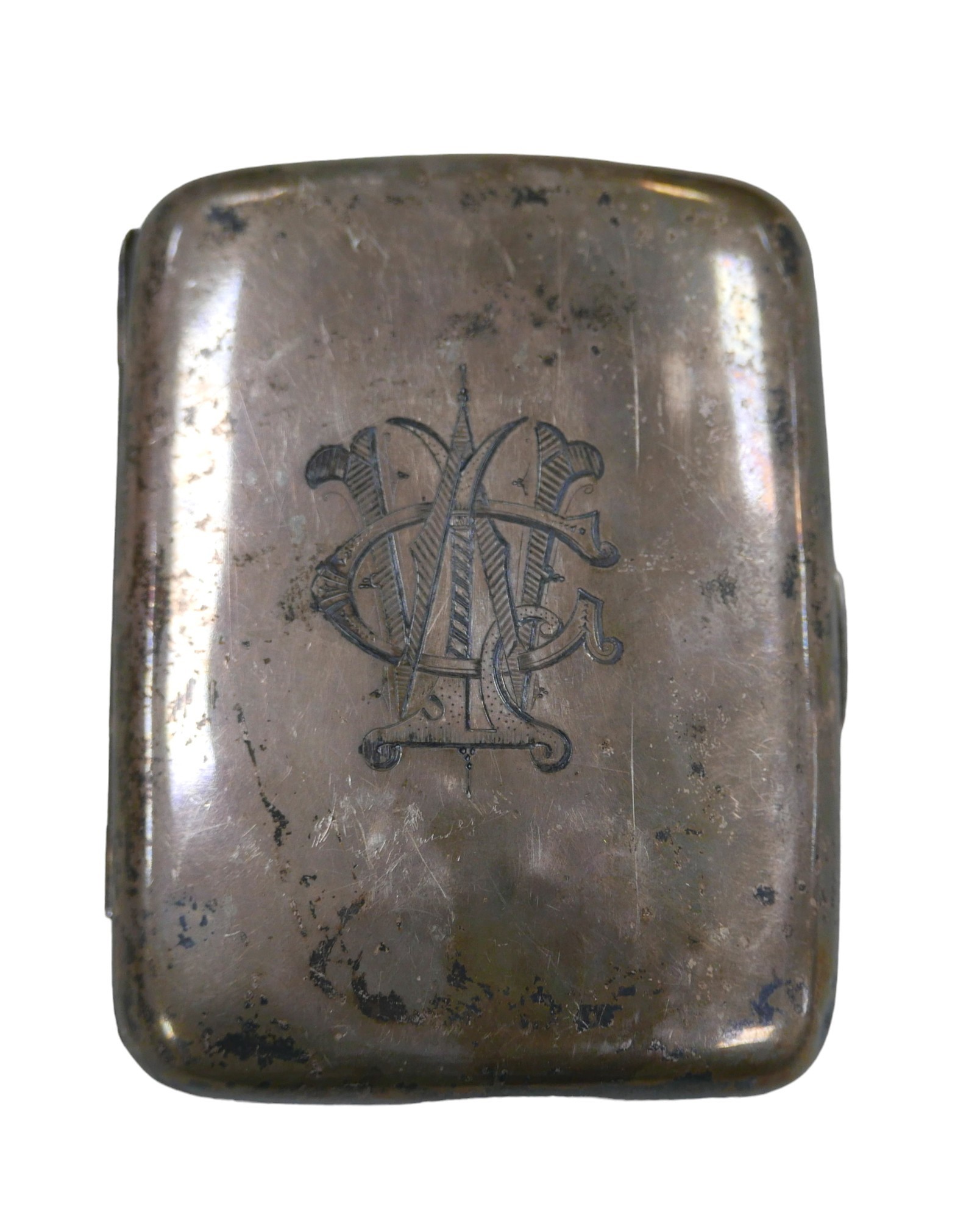 A collection of Edwardian and later silver, comprising a an Edwardian cigarette case, with - Image 2 of 5