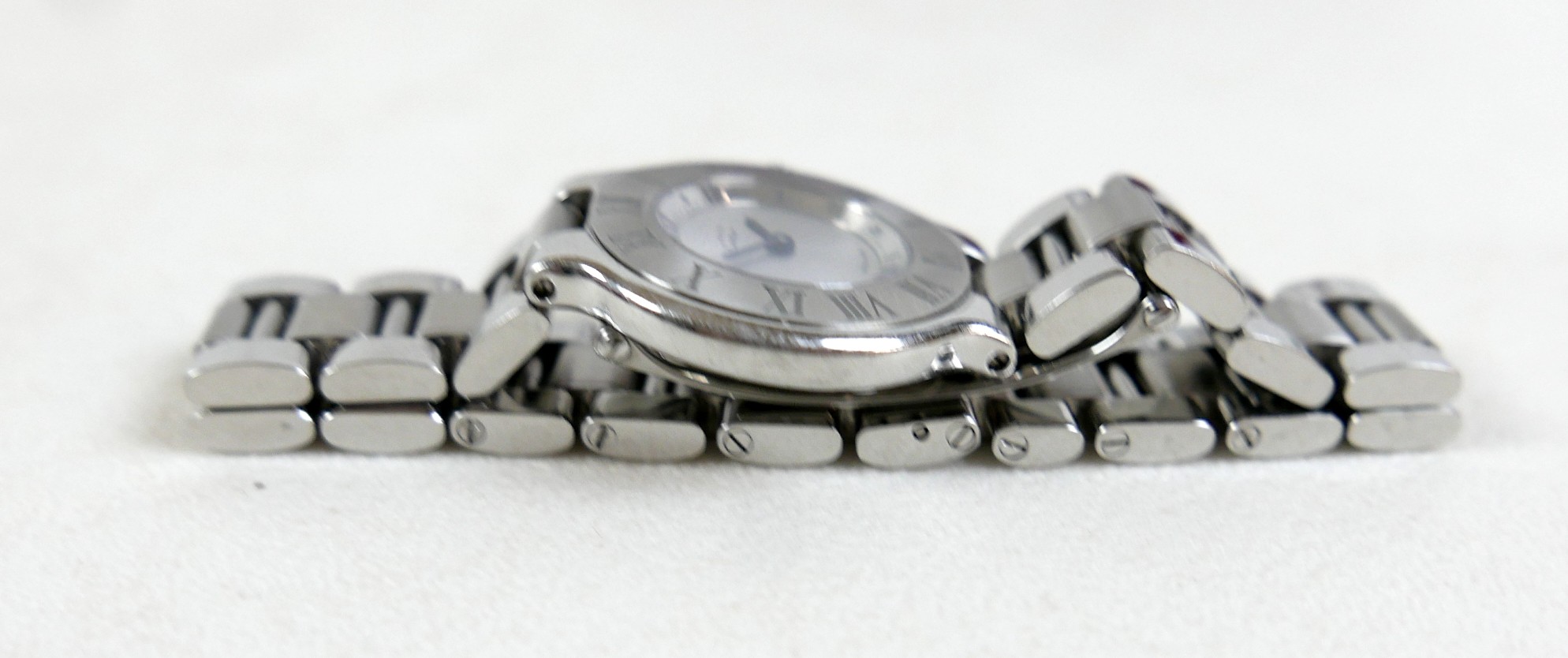 A Must de Cartier 21 stainless steel lady's quartz bracelet wristwatch, 28mm case, model 1340, - Image 4 of 10