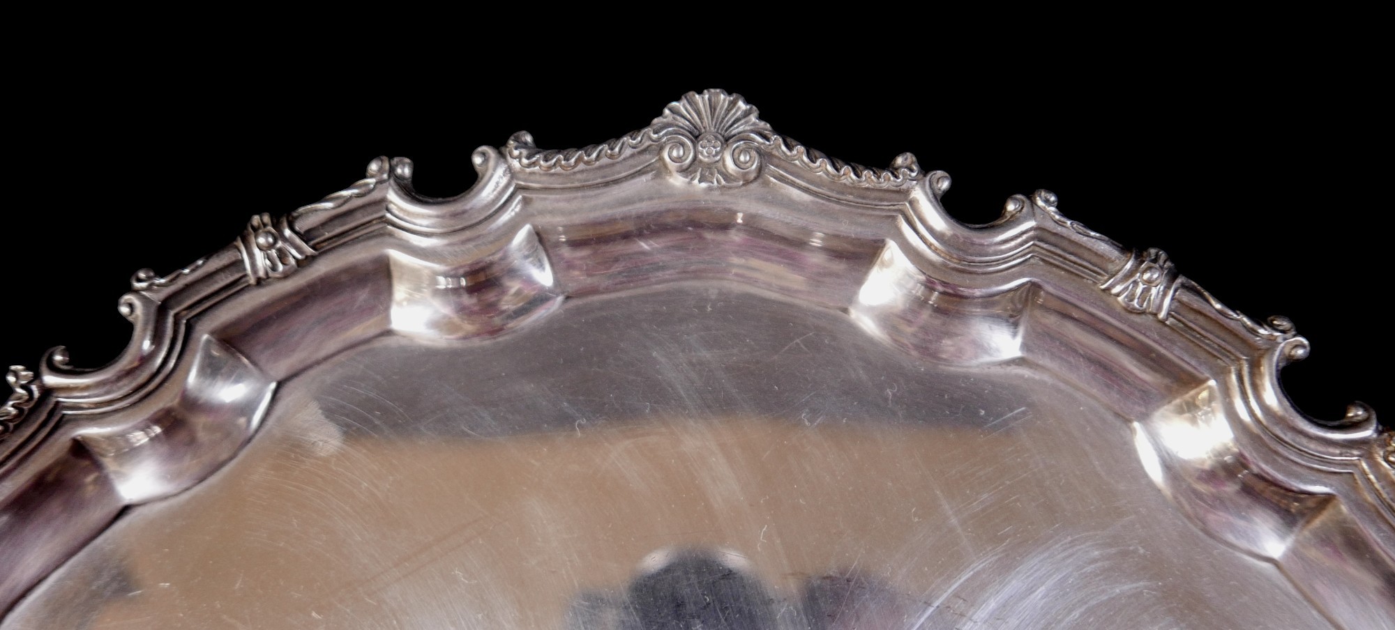 An Elizabeth ll silver salver with cast applied scroll and shell border, C.G.V. Ltd., London 1969/ - Image 2 of 6