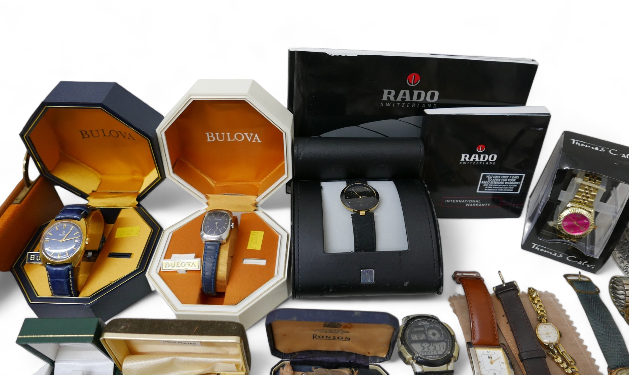 A collection of watches, including a Rado Florence watch with oval black dial, boxed with paperwork, - Image 14 of 15