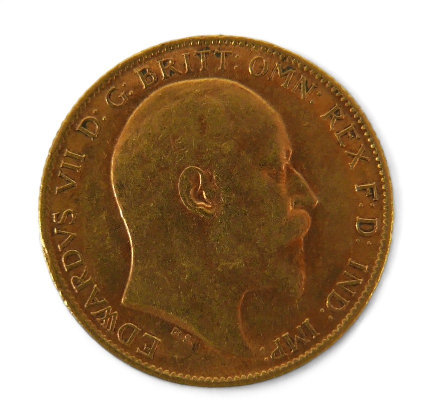An Edward VII gold half sovereign, 1909. - Image 2 of 3