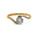 A 18ct gold diamond solitaire ring, the central brilliant cut diamond, approximately 4.5mm diameter,