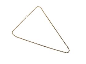 A 9ct gold rope effect chain necklace, 8.9g, 41.5cm long.