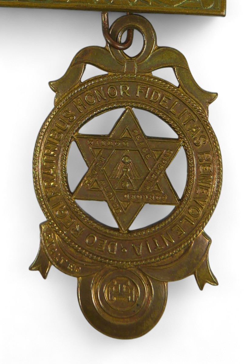 Royal Masonic Institution for Boys, 1892, a gilt-silver and enamel badge by Spencer, London, - Image 6 of 8