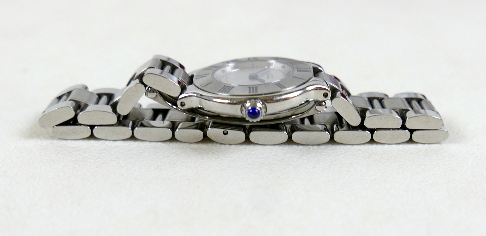 A Must de Cartier 21 stainless steel lady's quartz bracelet wristwatch, 28mm case, model 1340, - Image 5 of 10